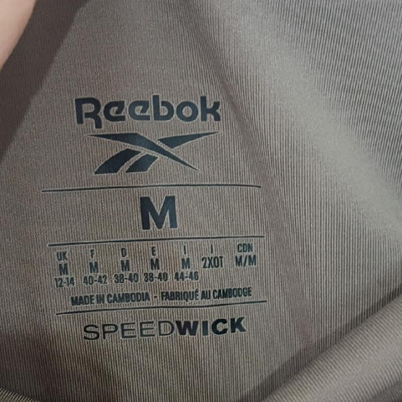 Reebok Gray Brown Speedwick Leggings High Waisted Medium - Picture 2 of 16